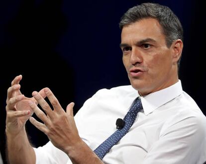 El presidente del Gobierno español, Pedro Sánchez, en el 