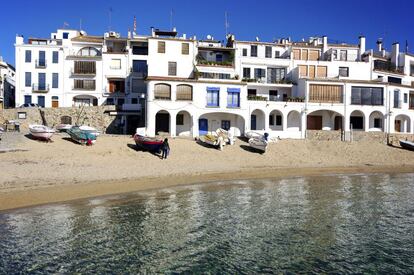 La playa del Port Bo, en Calella de Palafrugell (Girona).