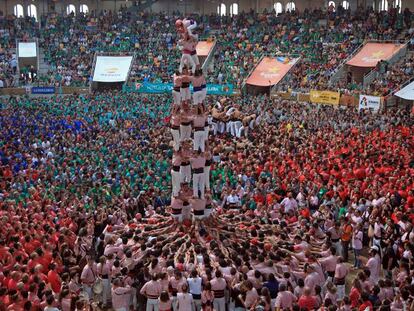 Moment del Concurs de Castells de Tarragona del 2016.