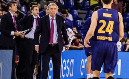 Pesic, durante el Barça-Alba.