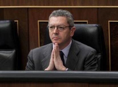 El ministro de Justicia, Alberto Ruiz-Gallard&oacute;n. 