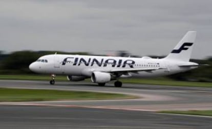 Imagen de un Airbus A320 de la compañía Finnair.