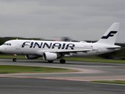 Imagen de un Airbus A320 de la compañía Finnair.