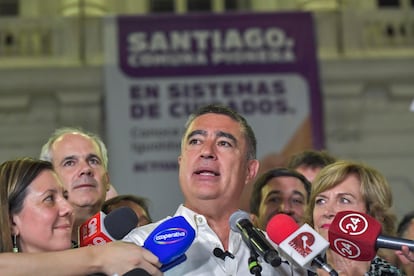 El alcalde electo, Mario Desbordes, este domingo tras conocer los primeros resultados.