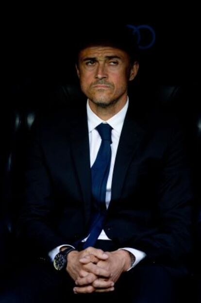 Luis Enrique, durante el partido contra el Madrid