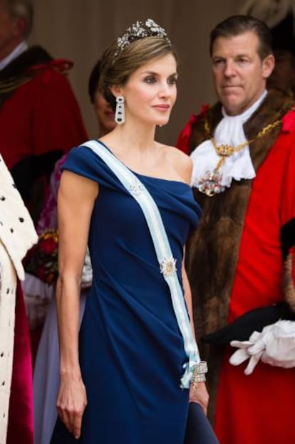 La Reina en una cena de gala en el ayuntamiento de Londres.