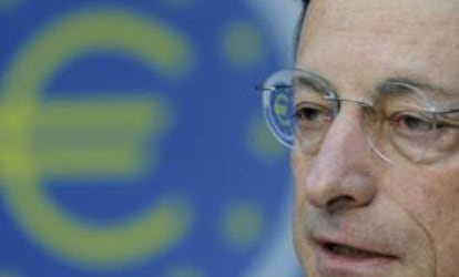 El presidente del Banco Central Europeo (BCE), Mario Draghi, comparece la pasada semana en una rueda de prensa en Fráncfort del Meno, Alemania.