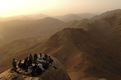 Un rincón de la cima del monte Sinaí, en Egipto.