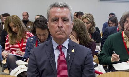 Jos&eacute; Ortega Cano durante la celebraci&oacute;n del juicio por el accidente mortal en Sevilla en 2013.