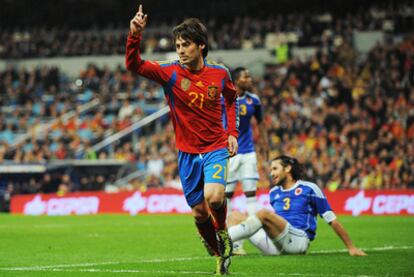 Silva celebra su gol