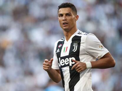 Cristiano Ronaldo el 29 de septiembre en un partido Juventus-Nápoles en Turín.