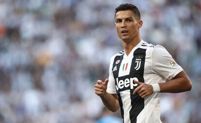 Cristiano Ronaldo el 29 de septiembre en un partido Juventus-Nápoles en Turín.
