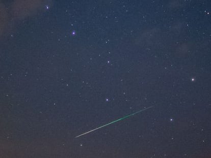 Una estrella fugaz fotografiada desde Sieversdorf (Alemania).