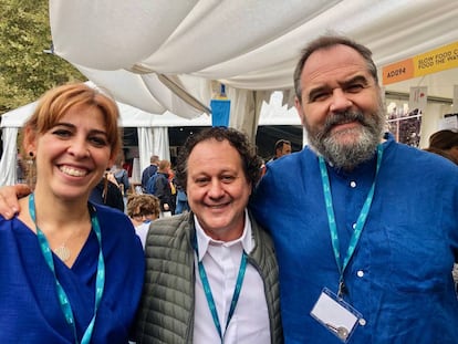 Luisa Villegas, Pascual Cabaño y Juan Luis Royuela, representantes españoles en Bra. CAPEL