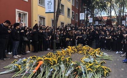 Homenaje a Fernanda Michua, estudiante del Instituto Tecnológico Autónomo de México.