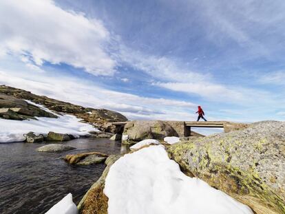 Paisaje nevado de la sierra de Gredos, en Ávila.