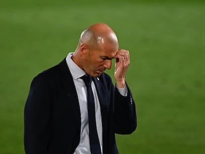 Zidane, durante el Real Madrid-Getafe.