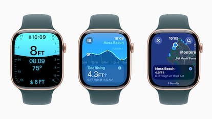 Interfaz Mareas del Apple Watch