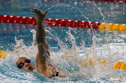 Érika Villaécija, durante la prueba de 800 metros libres.