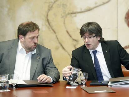 Junqueras amb Carles Puigdemont.