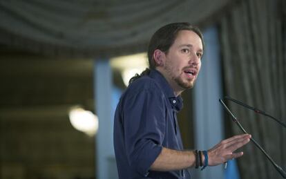 Pablo Iglesias, a Barcelona.