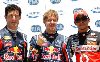 Sebastian Vettel, sumó su séptima pole de la temporada en ocho carreras. Junto a él saldrá su compañero, Mark Webber, y, por detrás, Lewis Hamilton.