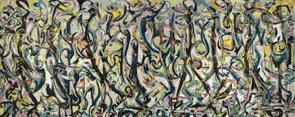 'Mural', la obra de Jackson Pollock que vio la luz en 1943. Para esta obra, el artista estadounidense utilizó óleo y caseína sobre lienzo. El cuadro es de 242,9 x 603,9 centímetros.