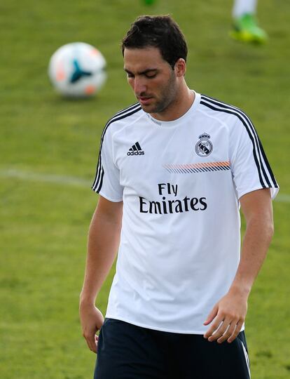 Gonzalo Higuaín, durante un entrenamiento