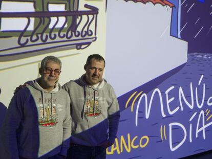 Carlos Blanco y el humorista gráfico Luis Davila