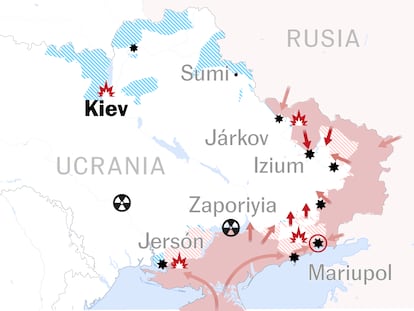 Los mapas de la guerra en Ucrania: resumen visual hasta el 19 de abril