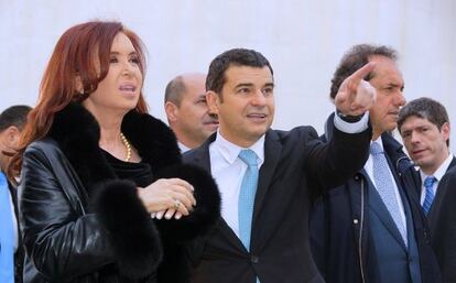 Cristina Fernández, durante una visita de unas instalaciones de YPF el 9 de agosto.