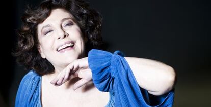 Charo López, momentos antes de una representación de 'Ojos de agua', que hoy se estrena en el Teatro Español.
