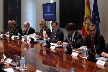 Mariano Rajoy preside la reunión del Consejo de Seguridad Nacional que aprobó la nueva Estrategia de Seguridad Nacional.