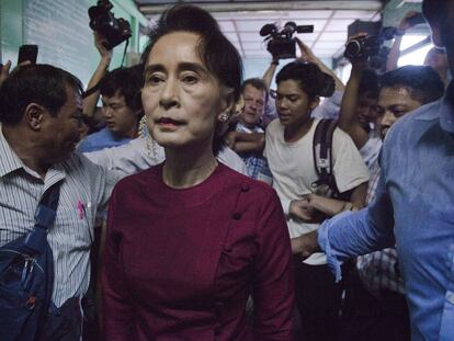 Aung San Suu Kyi en Yang&oacute;n (Myanmar).
 
 