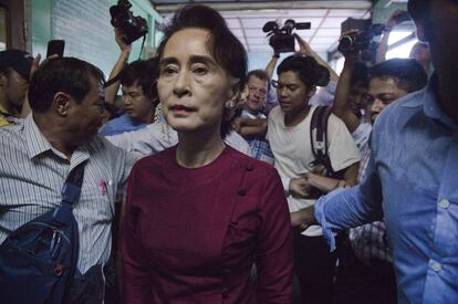 Aung San Suu Kyi en Yang&oacute;n (Myanmar).
 
 