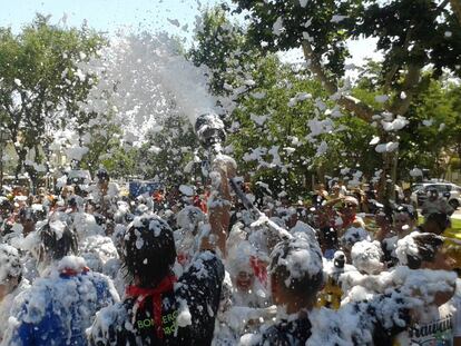 Fiesta de la espuma durante las celebraciones de San Fermín del año pasado. 