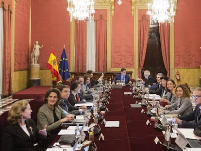 La reunió del Consell de Ministres a Barcelona, aquest divendres.