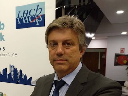 Giovanni Passaleva, portavoz del LHCb, en la reunión internacional celebrada en Valencia.