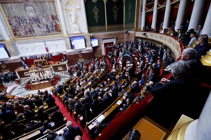 Élisabeth Borne, este jueves en la Asamblea Nacional. 