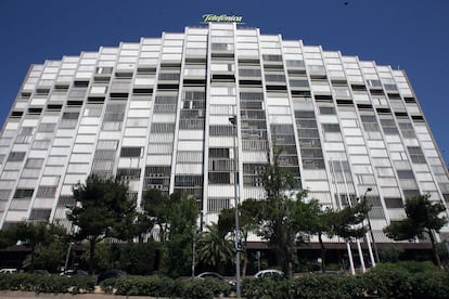 El edificio Estel, cuando todavía albergaba la sede de Telefónica en Barcelona.