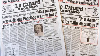 Las portadas de Le Canard Enchaîné que destapaban los escándalos de Fillon