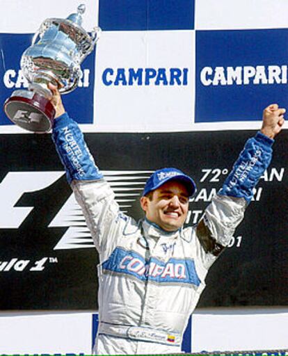 Juan Pablo Montoya (Williams-BMW), ganador hoy de GP de Italia.