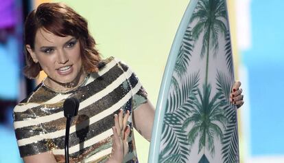 La actriz Daisy Ridley durante los Teen Choice Awards, el pasado domingo.