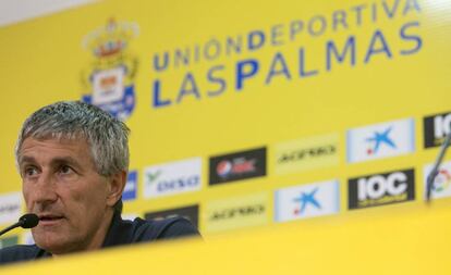 Quique Setién, entrenador de la Unión Deportiva Las Palmas.