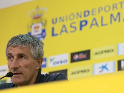 Quique Setién, entrenador de la Unión Deportiva Las Palmas.