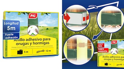 rampa para orugas procesionarias con una fórmula no tóxica y resistente al agua.