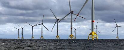 Parque Wikinger de eólica marina de Iberdrola en aguas de Alemania.