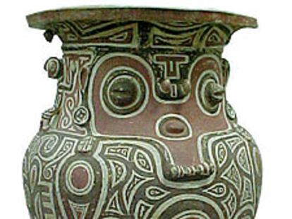 <i>Urna amazónica Marajoara</i>, cerámica (Brasil).