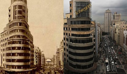 El antes y después del Edificio Carrión.