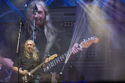 Rosendo, en su concierto de ayer en Las Ventas.